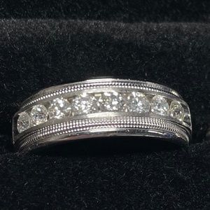 1 carat white gold channel set diamond band from Jared